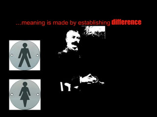 …meaning is made by establishing difference