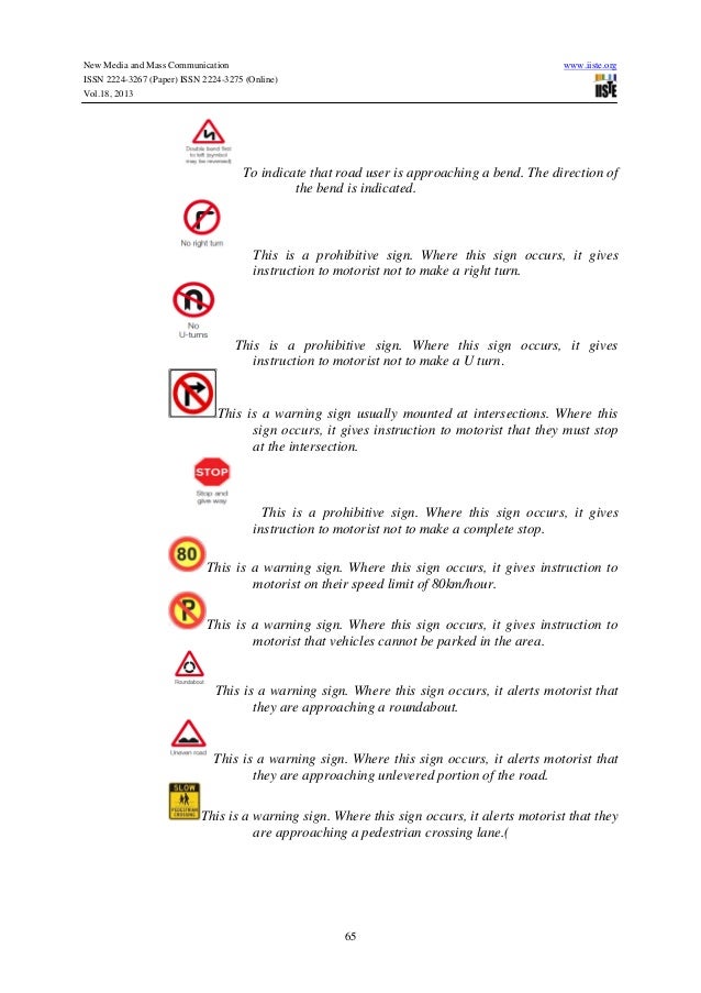 Signs and symbols as a communication strategy