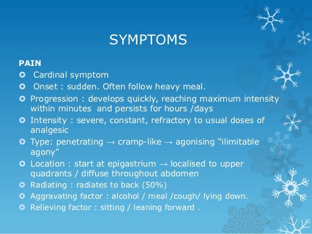 Signs And Symptoms Of Acute Pancreatitis