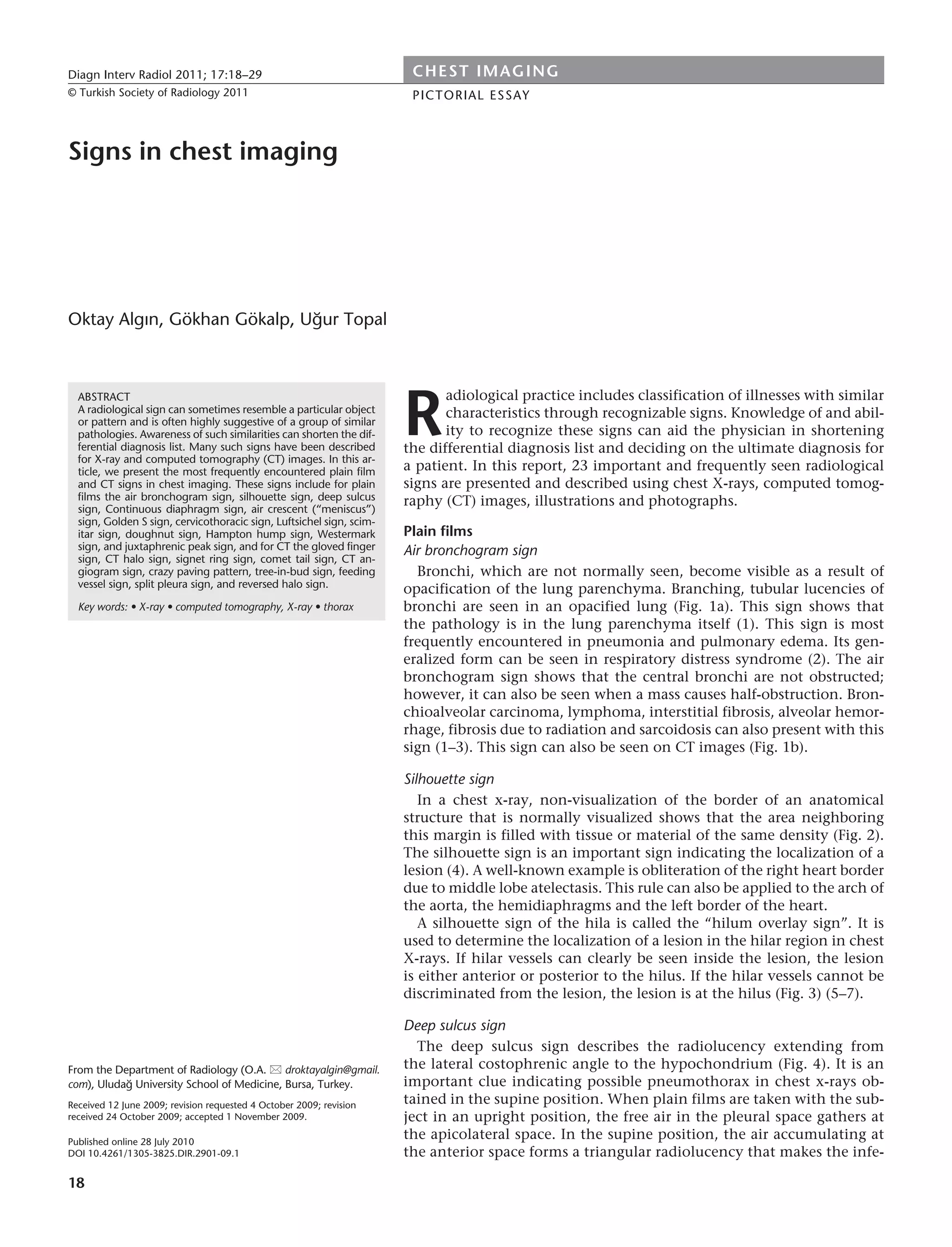 Triangular Sign Chest Signs in chest imaging | PDF