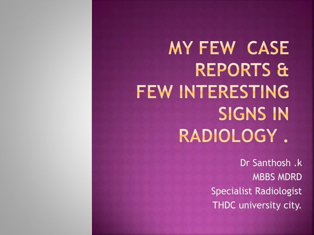 Signs in radiology | PPT