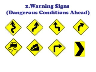 2.Warning Signs
(Dangerous Conditions Ahead)
 