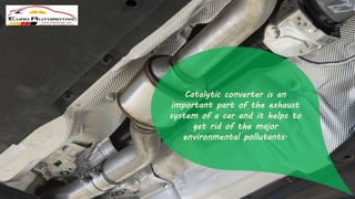 Signs of a Clogged Catalytic Converter in a Car PPTX