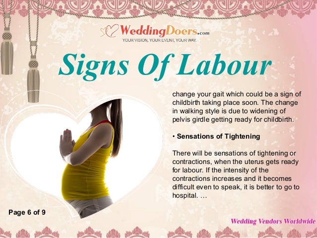 Signs Of Labour