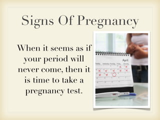 Signs of pregnancy
