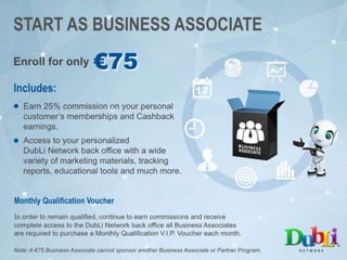Sign up as business associate en eur