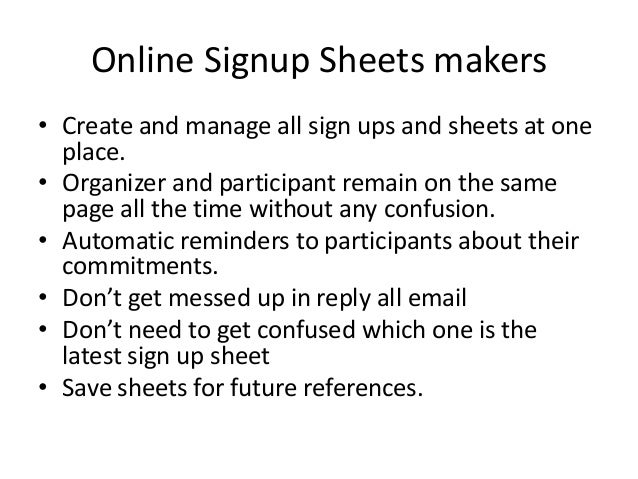 easiest way to create sign up sheets online and take create a sign in sheet