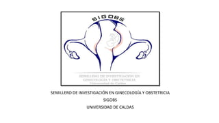 SEMILLERO DE INVESTIGACIÓN EN GINECOLOGÍA Y OBSTETRICIA
SIGOBS
UNIVERSIDAD DE CALDAS
 