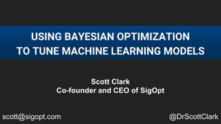 Using Bayesian Optimization to Tune Machine Learning Models | PDF