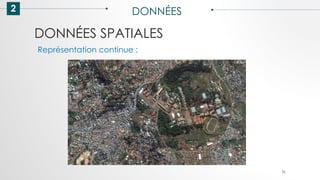 DONNÉES SPATIALES
2 DONNÉES
36
Représentation continue :
 