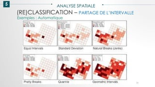 5 ANALYSE SPATIALE
77
(RE)CLASSIFICATION – PARTAGE DE L’INTERVALLE
Exemples : Automatique
 