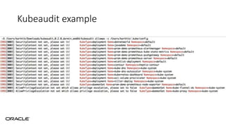 Kubeaudit example
 