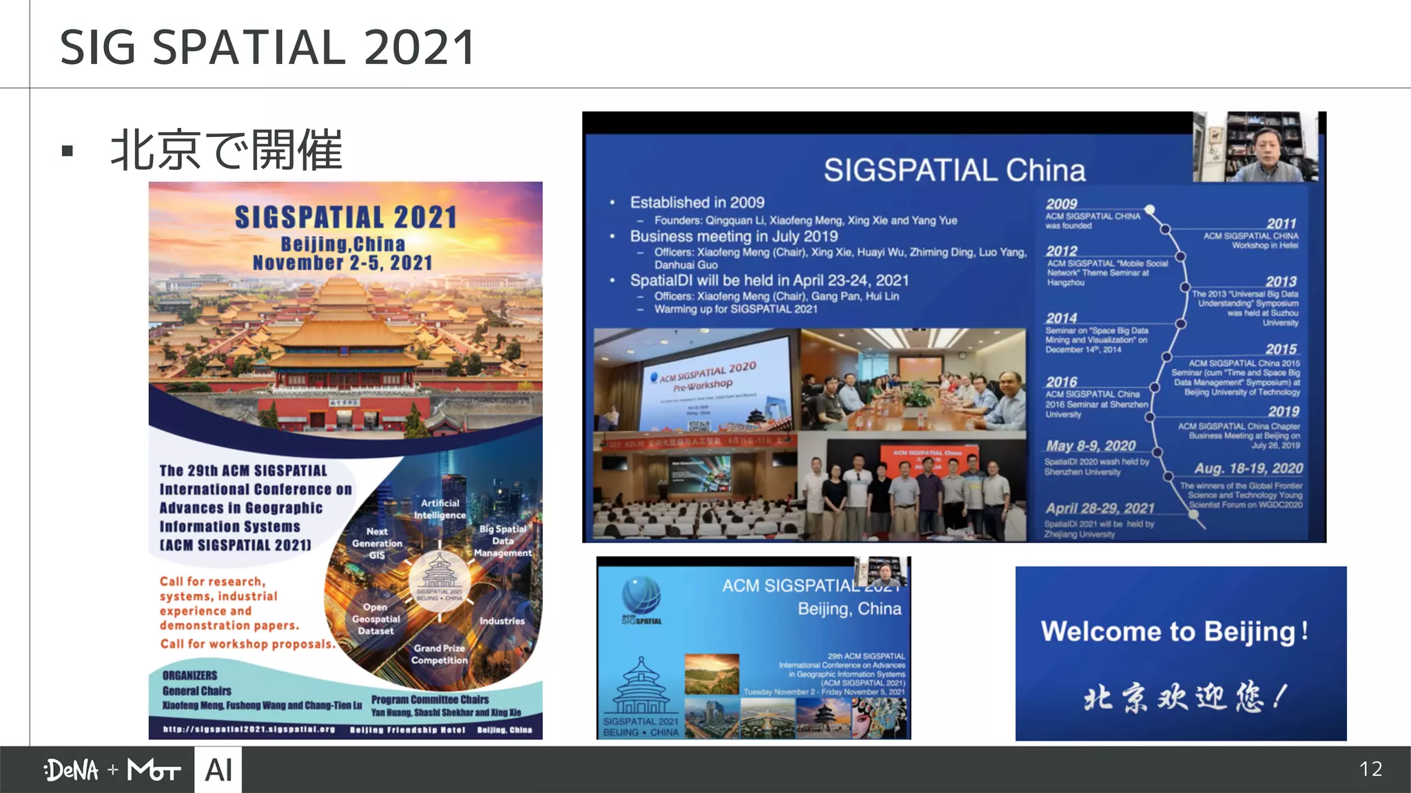 12
▪ 北京で開催
SIG SPATIAL 2021
 