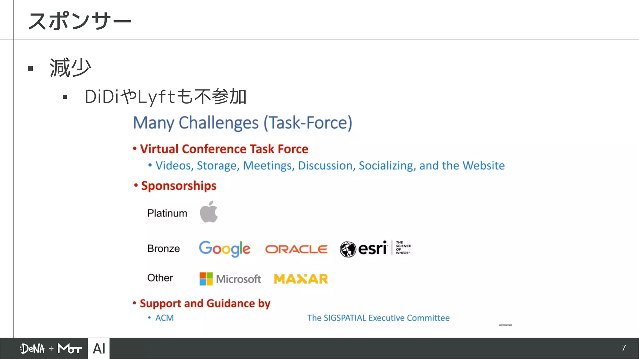 7
スポンサー
▪ 減少
▪ DiDiやLyftも不参加
 