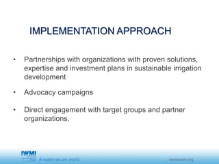 SIGSSA Initiative by Tim Williams, IWMI