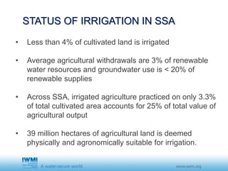 SIGSSA Initiative by Tim Williams, IWMI