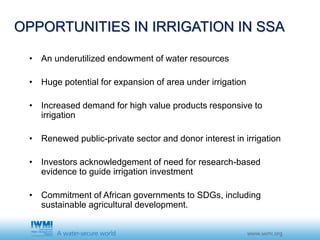SIGSSA Initiative by Tim Williams, IWMI