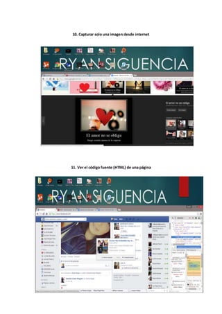 10. Capturar solo una imagen desde internet
11. Ver el código fuente (HTML) de una página
 