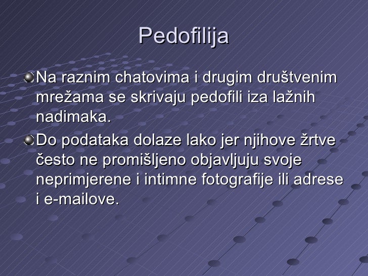 Internet i pedofilija Internet i pedofilija