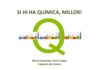 SI HI HA QUÍMICA, MILLOR!
Mercè Izquierdo i Núria López
Càpsules de ciència
 