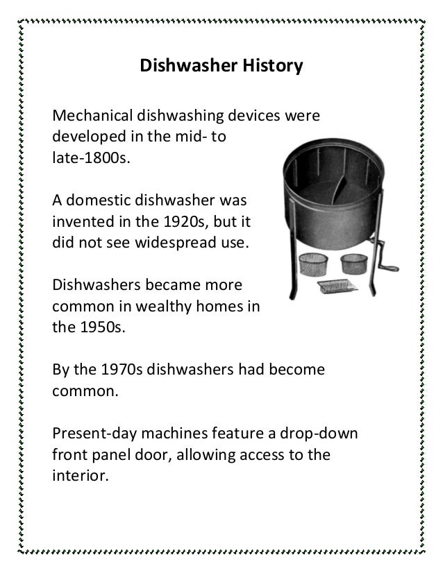 mechanical dishwashers