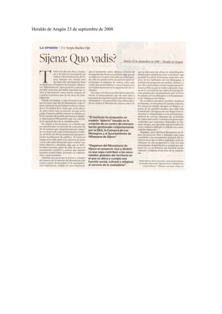 Heraldo de Aragón 23 de septiembre de 2008