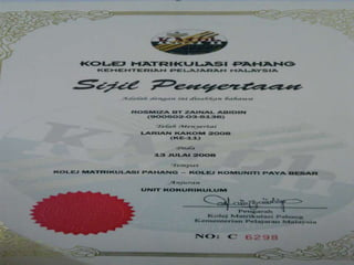 Sijil Roc Sijil sijilku | PPTX