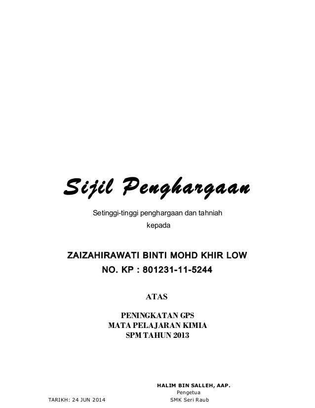 Contoh Surat Kuat Kuasa Majlis