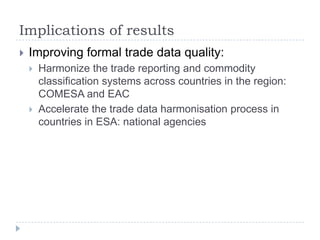 Formal Trade Data Quality Challenges: Selected Staple Foods in Eastern and Southern Africa