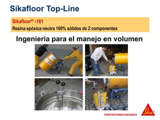 Ingeniería para el manejo en volumen
Sikafloor Top-Line
Sikafloor® -161
Resina epóxica neutra 100% sólidos de 2 componentes
 