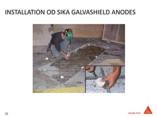 33
INSTALLATION OD SIKA GALVASHIELD ANODES
 