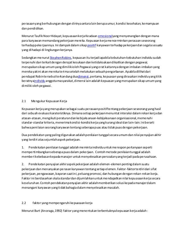 Sikap dan kepuasan kerja