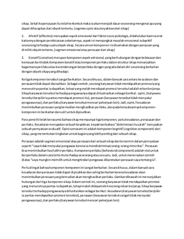 Sikap Dan Kepuasan Kerja