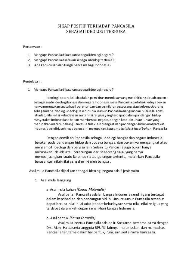 Sikap positif terhadap sila persatuan indonesia dalam kehidupan bermasyarakat adalah