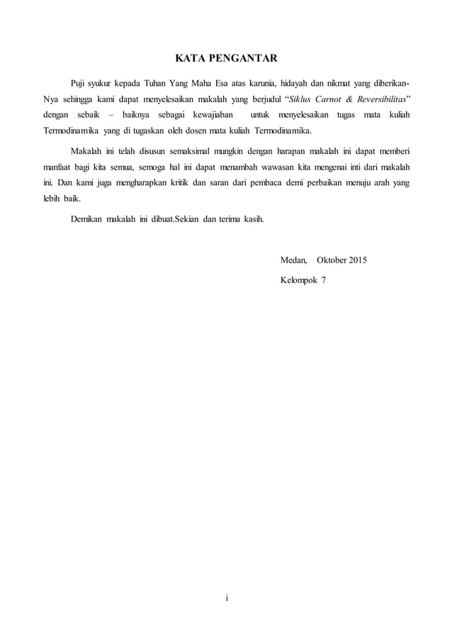 Makalah Siklus Carnot dan Reversibilitas | PDF