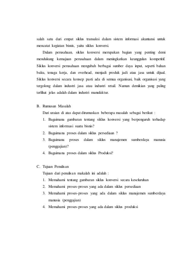 Pertanyaan Tentang Siklus Konversi Pertanyaan Tentang Siklus Konversi