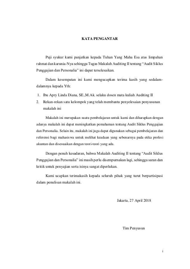 Pertanyaan Tentang Audit Siklus Penggajian Dan Personalia Pertanyaan Tentang Audit Siklus Penggajian Dan Personalia