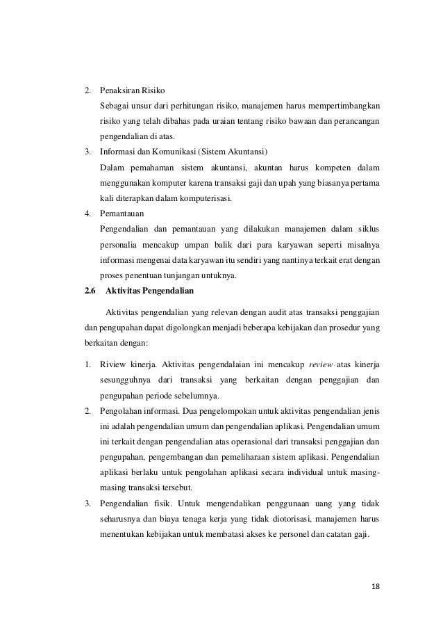 Audit Siklus Penggajian Dan Personalia