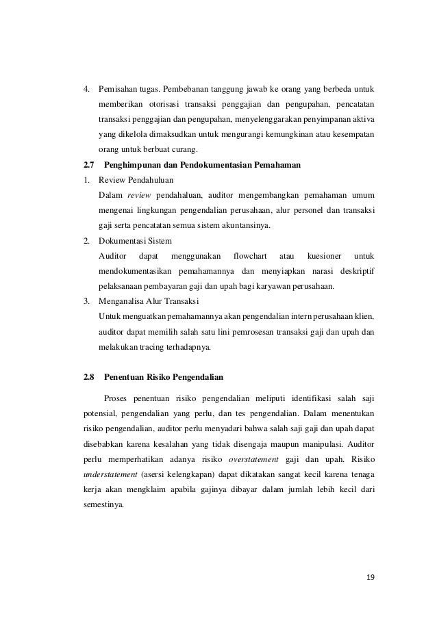 Audit Siklus Penggajian Dan Personalia