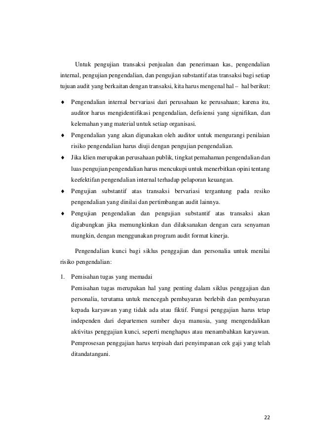 Audit Siklus Penggajian Dan Personalia