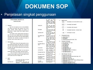 DOKUMEN SOP
• Penjelasan singkat penggunaan

 