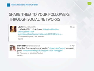 25
HELPING TO INCREASE THEIR AUTHORITY
SHARE THEM TO YOUR FOLLOWERS
THROUGH SOCIAL NETWORKS
 