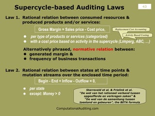 <ul><li>Law 1.  Rational relation between consumed resources &   produced products and/or services:           per type of...