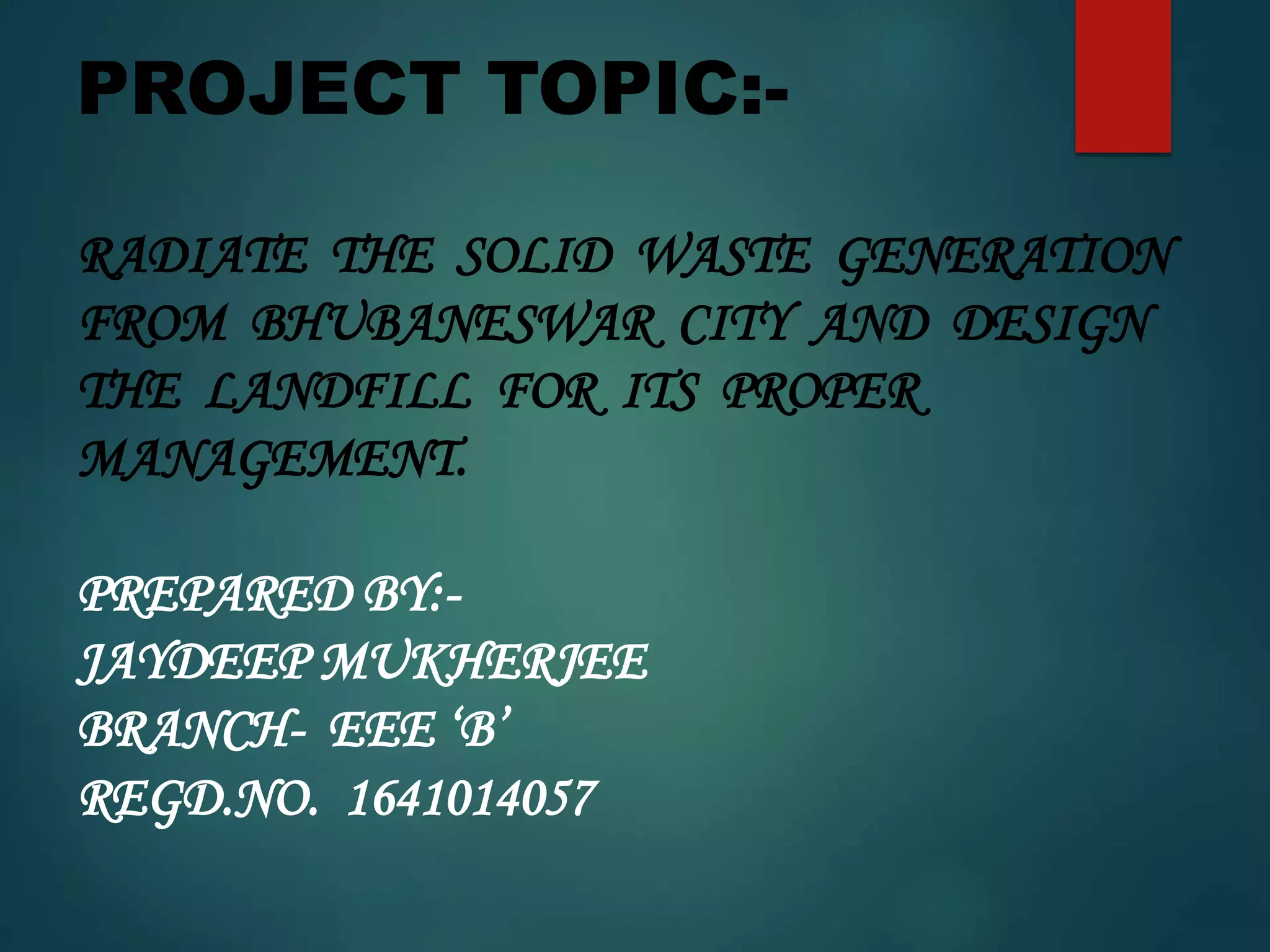 SOLID WASTE ppt | PPT