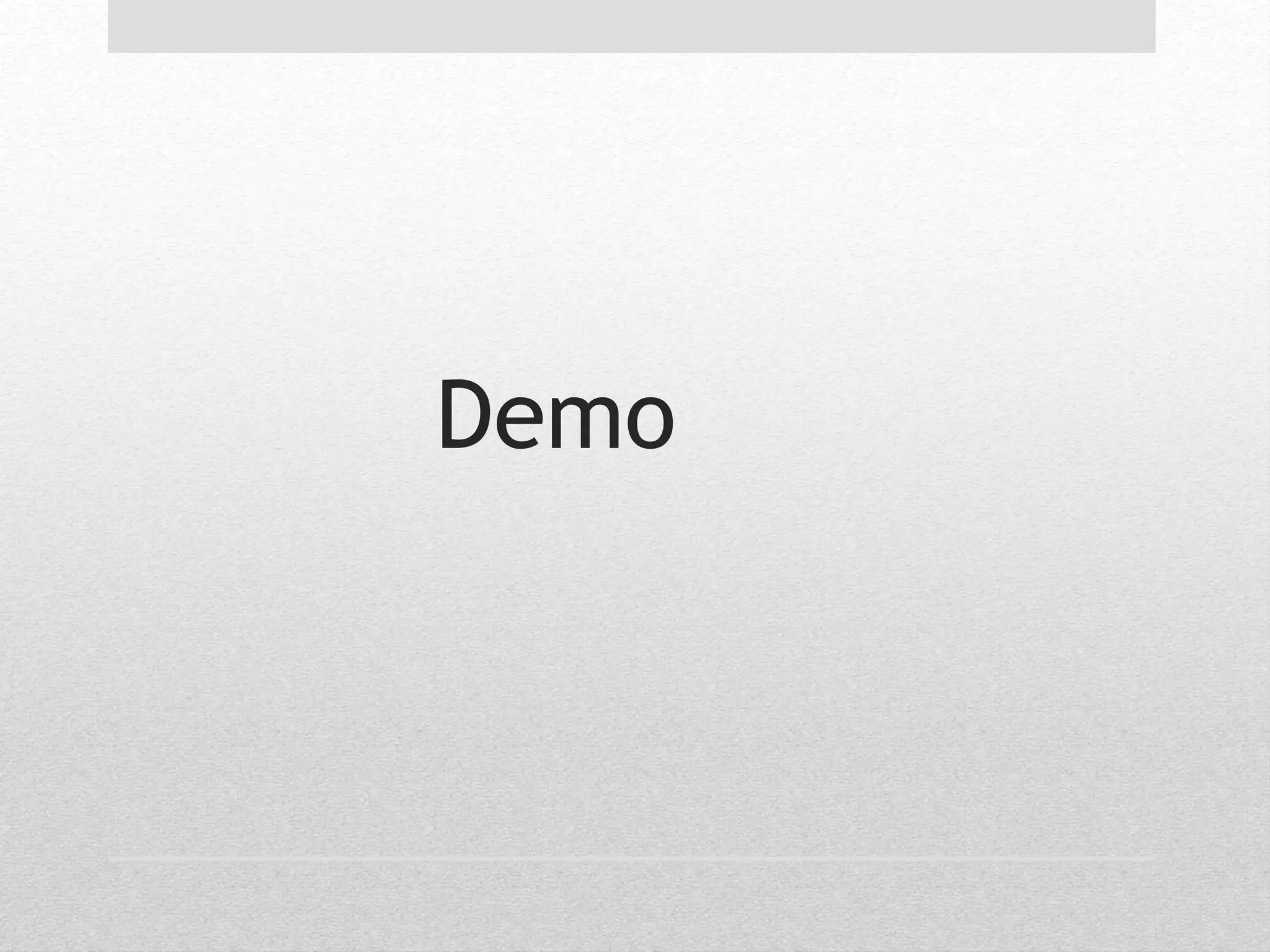Demo 
 