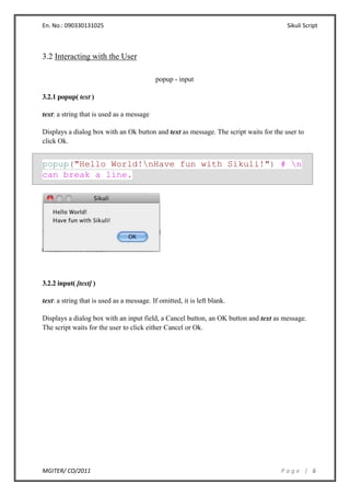 Li Script Sikuli script | PDF