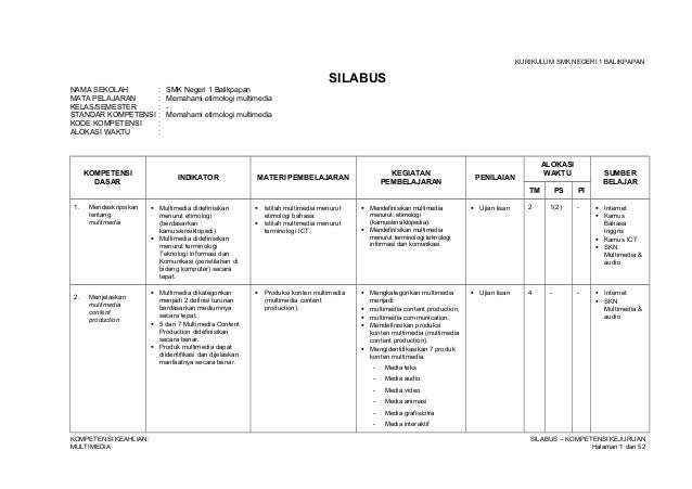 Silabus Desain Media Interaktif