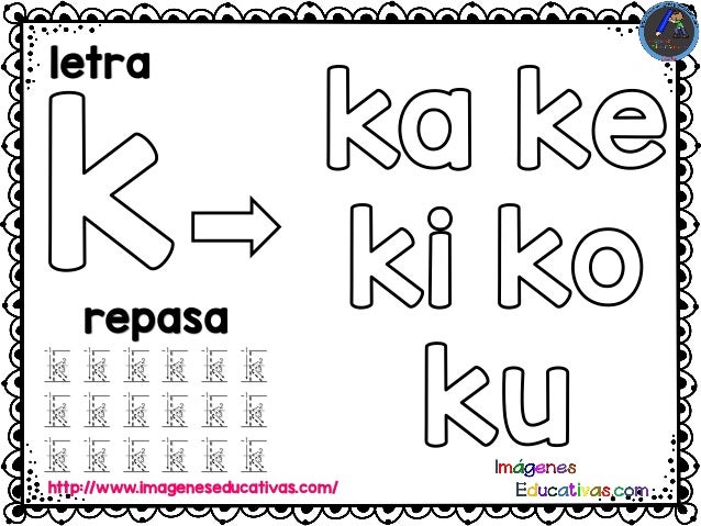 Silabario Para Colorear Y Repasar De La K A La S