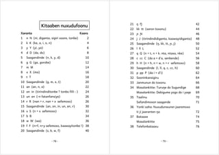 Kitaaben nuxudufoonu

21 ŋ Ŋ
22 kk tt (soron toxonu)

44

Kaara

23 ɲ Ɲ

46
48

Xaranta

42

1

n N (ni, diganta, sigiri xoore, tonbe)

2

24 j J (tirindindidiganta, kaawayidiganta)

2

k K (ke, a, i, o, n)

4

25 Saagandinde (ŋ, kk, tt, ɲ, j)

50

3

y Y (yi, ya)

6

26 l ll L

52

4

d D (da, do)

8

27 q Q (n + t, n + k: nta, ntaxa, nke)

54

5

Saagandinde (n, k, y, d)

10

28 c cc C (da a = d’a, senbende)

56

6

g G (ga, gorobe)

12

29 h H (n + h, n + w, n + r sefemoxo)

58

7

m M

14

30 Saagandinde (l, ll, q, c, cc, h)

60

8

x X (ma)

16

31 p pp P (da i = d’i)

62

9

t T

18

32 Sooninkansigiru

64

10 Saagandinde (g, m, x, t)

20

33 Janmunun do toxonu

66

11 an (an, n, a)

22

34 Masalankitte: Turuŋe do Sugundige

68

12 on in (tirindinditonbe ? tonbo filli : )

24

13 un en (-n fatanfansiye)

26

14 r R (nan + r, nan + x sefemoxo)

26

15 Saagandinde (an, on, in, un, en, r)

30

16 s S (n + s sefemoxo)

32

17 b B

34

18 w W (wa)

36

19 f F (n+f, n+y sefemoxo, kaawayitonbe !) 38
20 Saagandinde (s, b, w, f)
- 78 -

Masalankitte: Debigume yogo do i yaqe
35 Taalinu

69
70

Safandimoxon saagande

71

36 Yonki saha: Nuxudunwuren jaaremoxo
ti ji jaaranten ŋa

72

37 Bataaxe

74

Masalankitte

75

38 Telefonbataaxu

76

40
- 79 -

 