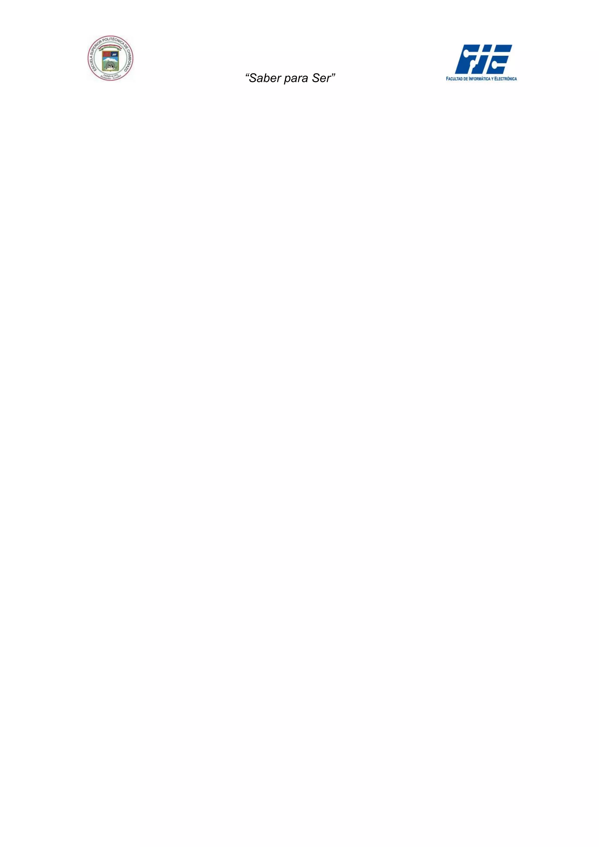 “Saber para Ser”
 